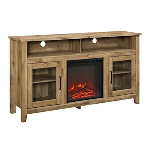 Multi function TV stand with fireplace is easy to design furniture TV cabinet