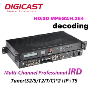 Digicast Iptv Multiplexer Digital Satellite TV System Broadcast Professional IRD Integrated Receiver Decoder ATSC HD Decoder