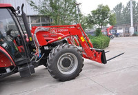 Fourches à balles haute résistance, chargeur frontal avec fourches à balles, chargeur frontal de tracteur