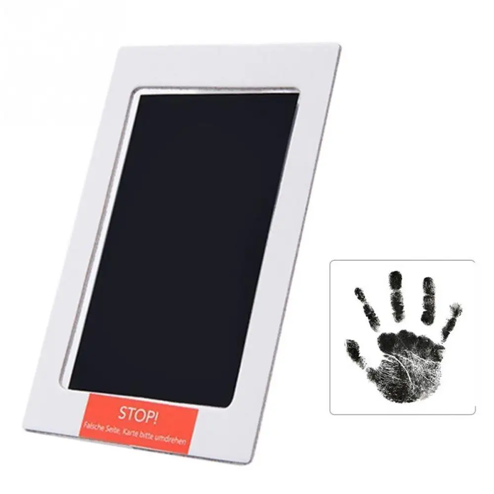 Baby Handprint e Pegada Kit, 2 Pcs Almofadas De Tinta Da Cópia Da Pata do animal de Estimação com Moldura de Papel Foto para Recém-nascidos Meninas e Meninos, não-tóxico e