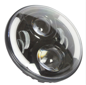 Faro Delantero LED Redondo de 7 Pulgadas con Halo de Ojos de Ángel para Royal Enfield H4, para Land Rover 90/110 <span class=keywords><strong>Defender</strong></span> - Product Image 3
