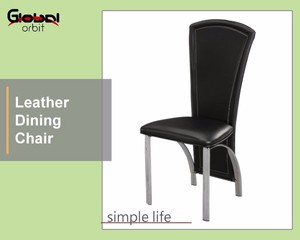 Silla de Comedor Moderna de Cuero Sintético con Estructura Metálica para Hogar, Oficina y Cocina - Product Image 6