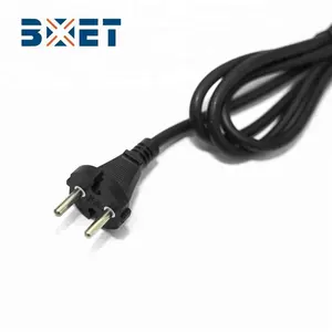 VDE certificate european 16A AC power cord 2 pin cable with male female plug 2x0.75mm2 power cable ac mains cable