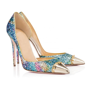Commercio all'ingrosso Su Ordinazione di Scintillio Delle Donne <span class=keywords><strong>Tacco</strong></span> Alto Pompe di <span class=keywords><strong>Scarpe</strong></span> Da donna <span class=keywords><strong>scarpe</strong></span> di moda - Product Image 4