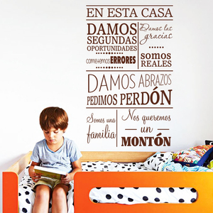 Familia cita decalques DE LA <span class=keywords><strong>CASA</strong></span> casera española reglas etiqueta de la pared - Product Image 6