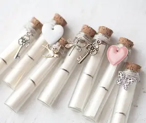 Creative Bottle Scroll Invitation Card with transparent bottle