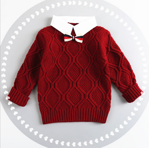 2017 invierno niño 7GG suéter de algodón de manga larga de <span class=keywords><strong>punto</strong></span> <span class=keywords><strong>jersey</strong></span> niños - Product Image 3