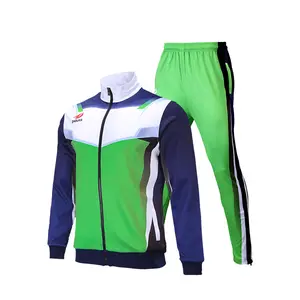 新的绿色定制升华印刷足球校服运动服