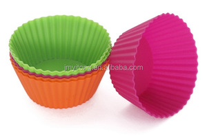 Offre Spéciale Antiadhésif Coloré Sans BPA Silicone Muffin Gâteau Moules À Gâteau Rond Boulangerie Pâtisserie tasses gâteau - Product Image 2