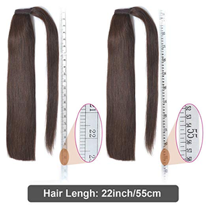 Extensions de queue de cheval en <span class=keywords><strong>cheveux</strong></span> humains brésiliens 100% Remy naturels lisses - Product Image 5