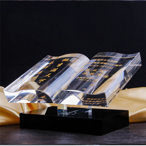 Personalizado personalizado cristal libro arte souvevir regalo <span class=keywords><strong>para</strong></span> el día del profesor acción - Product Image 1