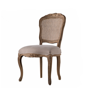 Groothandel Franse Country Meubelen Antieke Rotan Houten Eetkamer Rustieke Eiken Massief Hout Gesneden Fauteuils