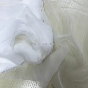 Atacado cachecóis de seda branca lisa chiffon tecido para dyeing, pintura