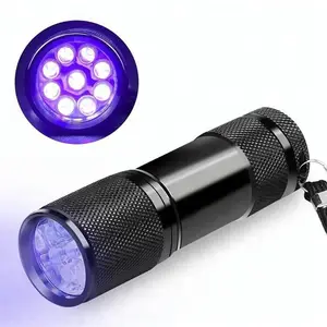 Cầm Tay Ultra Violet 9 Đèn Pin LED Ánh Sáng Đen Đèn Kiểm Tra 395 NM Đèn Pin Cho Máy Dò Bọ Cạp