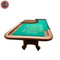 QINLONG Luxus-Roulettetisch, hochwertiger Klapp-Pokertisch mit Holzbeinen, kundenspezifisches Design für Casino-Glücksspiel-Unterhaltung