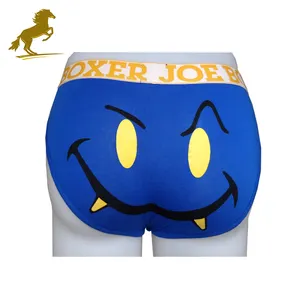 Best Sell Halloween Promotional Blue Patchwork Bonds Mens Underwear