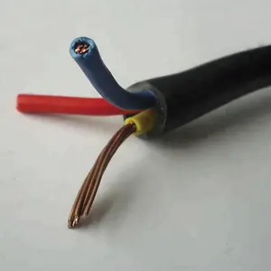 Cabo de alimentação isolado cu sólido/cordado, 0.6 / 1kv 3x6mm2 pvc condutor de potência