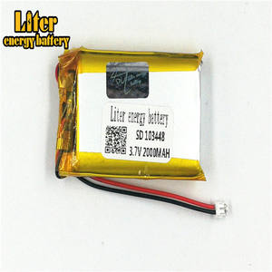 Spina 1.5-<span class=keywords><strong>2</strong></span> P Batteria Al Litio 103448 2000 mah Ricaricabile Li Batteria Ai Polimeri di PL LiPo Batteria con Fili - Product Image 1
