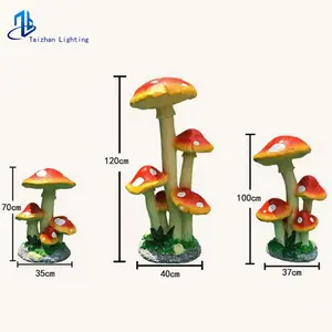 Hot sale 3D cogumelo jardim luz lâmpadas decorativas de parque Temático Ao Ar Livre paisagem iluminação