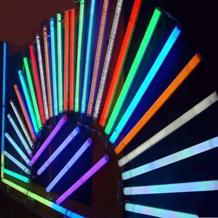 Tubo de luz led digital dmx programável à prova d'água, decoração de construção