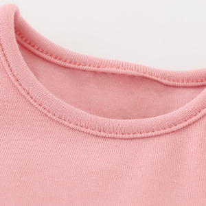 Vestito Casual a Linea A per Bambine, Maniche Lunghe, Colore Grigio e Rosa, Lunghezza al Ginocchio - Product Image 5