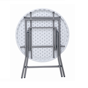 DIA 80CM <span class=keywords><strong>giardino</strong></span> <span class=keywords><strong>bianco</strong></span> alto <span class=keywords><strong>tavolo</strong></span> <span class=keywords><strong>da</strong></span> BAR rotondo pieghevole in plastica per esterni <span class=keywords><strong>e</strong></span> sedia pieghevole - Product Image 3