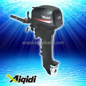 Motor de popa Aiqidi T15 2 tempos 15HP a gasolina com controle de leme