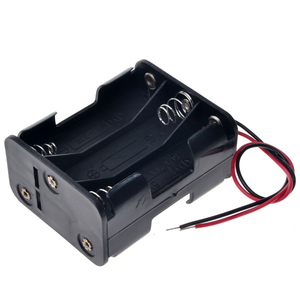 6xaa 9V nhựa pin đôi bên mùa xuân hộp 6 * AA trở lại trở lại pin chủ Pin trường hợp với dây dẫn - Product Image 1