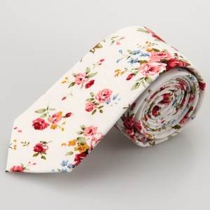 Man Fashion Breathable Polyester <strong>Green</strong> <strong>Pink</strong> Blue Screen Printing Floral Cotton Neck <strong>Ties</strong> - Product Image 3