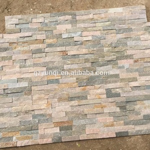 Geel Kwartsiet Natuurlijk Decoratief Stenen Fineer Wandpaneel Culturele Leisteen Uitstekende Erosiebestendigheid Zuur Antacidum Resistent - Product Image 2
