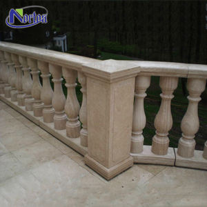 Design di Balaustra per Balcone in Marmo Color Crema Ornamentale per Edifici Cittadini Fornito Direttamente dalla Fabbrica - Product Image 2