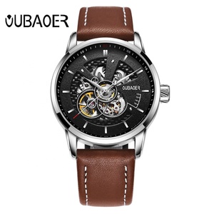 <span class=keywords><strong>Orologi</strong></span> da <span class=keywords><strong>uomo</strong></span> OUBAOER orologio meccanico automatico in pelle orologio casual business watch - Product Image 4