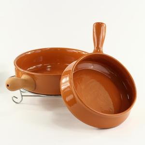 Ustensiles de cuisson <span class=keywords><strong>en</strong></span> céramique personnalisés, grands plats et casseroles <span class=keywords><strong>en</strong></span> <span class=keywords><strong>terre</strong></span> <span class=keywords><strong>cuite</strong></span> à poignée unique - Product Image 1
