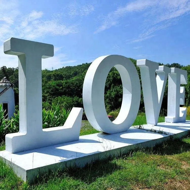 Grandi dimensioni Free Standing Lettere Da Sposa 3D Segni di Metallo Gigante di Lettere di Amore