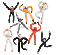 Jouet animal en peluche personnalisé jouet bébé singe aimants éducatifs pour réfrigérateur jouets avec de longs bras
