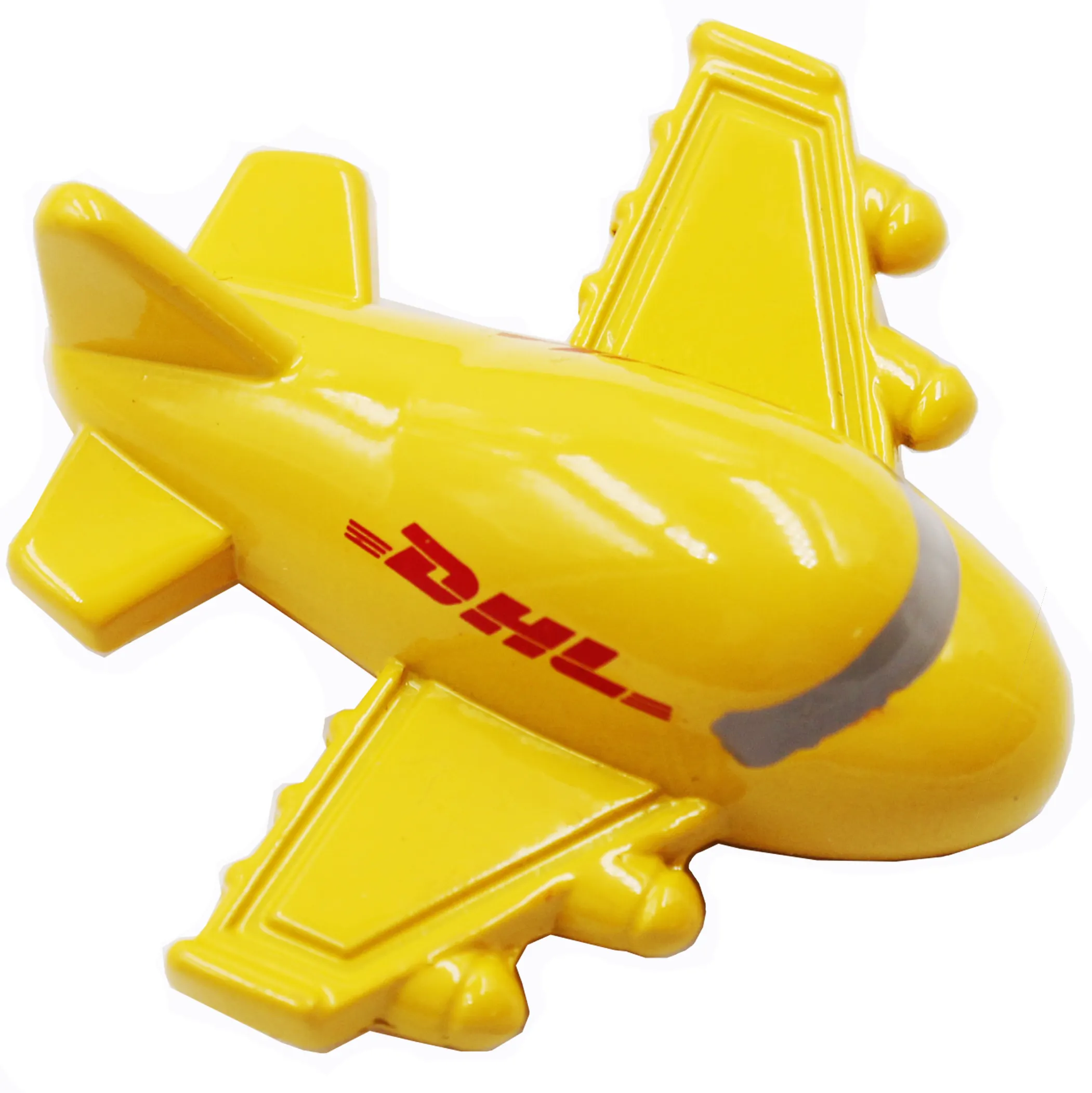 航空機配送会社プロモーションお土産ギフト航空機飛行機キーリング用黄色3D飛行機キーホルダー
