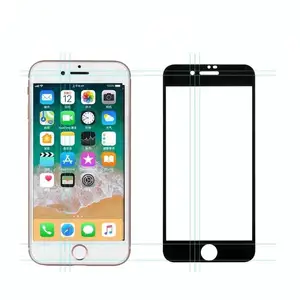 Sıcak satış tam kavisli tam tutkal temperli cam ekran koruyucu için Iphone 7/8 artı