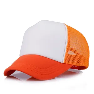 หมวก Trucker ธรรมดา 5 แผง / ขายส่งหมวก Trucker ตาข่ายโฟมเปล่าหมวกกีฬา / หมวก Trucker ส่งเสริมการขายที่ว่างเปล่า