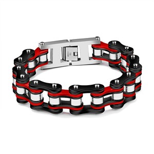 Marlary New Product Personalized Colorful 316L Stainless Steel Jewelry <strong>Bike</strong> Motorcycle <strong>Chain</strong> Mens <strong>Bracelet</strong> - Product Image 2