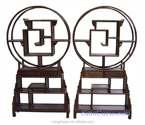 cinese in stile antico mobili riciclati libreria in legno - Product Image 2