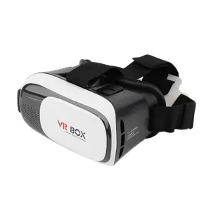 نسخة محسنة عبة فيديو الفيلم 3d زجاج headmount vr bo 2 3d نظارات الواقع الافتراضي مع عقال و بلوتوث تحكم