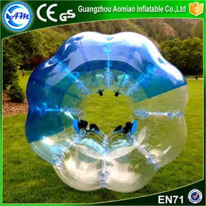 Barato de plástico gigante inflable cuerpo bola de parachoques bola burbuja de fútbol para adultos