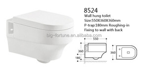Pared porcelana sanitaria <span class=keywords><strong>inodoro</strong></span> suspendido cera tocador de una pieza - Product Image 2