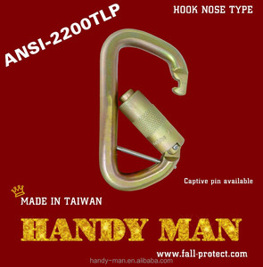 อุตสาหกรรมสามล็อคด้วยขาเหล็ก D ประเภท ANSI Carabiner ขายส่ง - Product Image 2