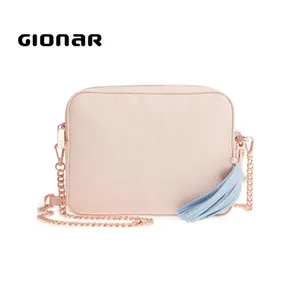 Designer Purse Full Grain Leather Branded Ladies Pink Handbags Crossbody Clutch for Girls