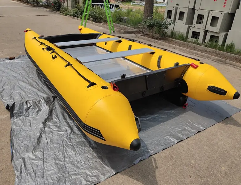 Barco de resgate para pesca com 14 pés, pvc ou barcos aéreos de hypalon para pesca, barco de alta velocidade