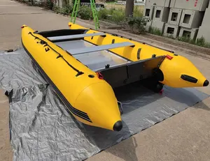 14 füße rettungsinsel rettungs boot PVC oder hypalon luft boote segel fischerboot hohe geschwindigkeit katamaran