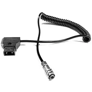 D-Tap P Tap Power Cable Coiled Cable for BMPCC 4K Blackmagic Pocket Cinema Camera and Gold Mount V Mount Battery dtap connectors