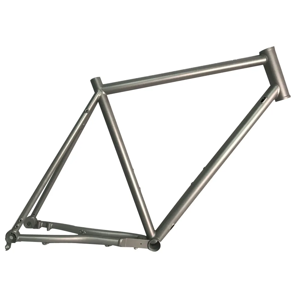 Quadro de bicicleta 2019 de titânio, disco de cascalho, montagem plana 3al/2.5v, 142x12mm