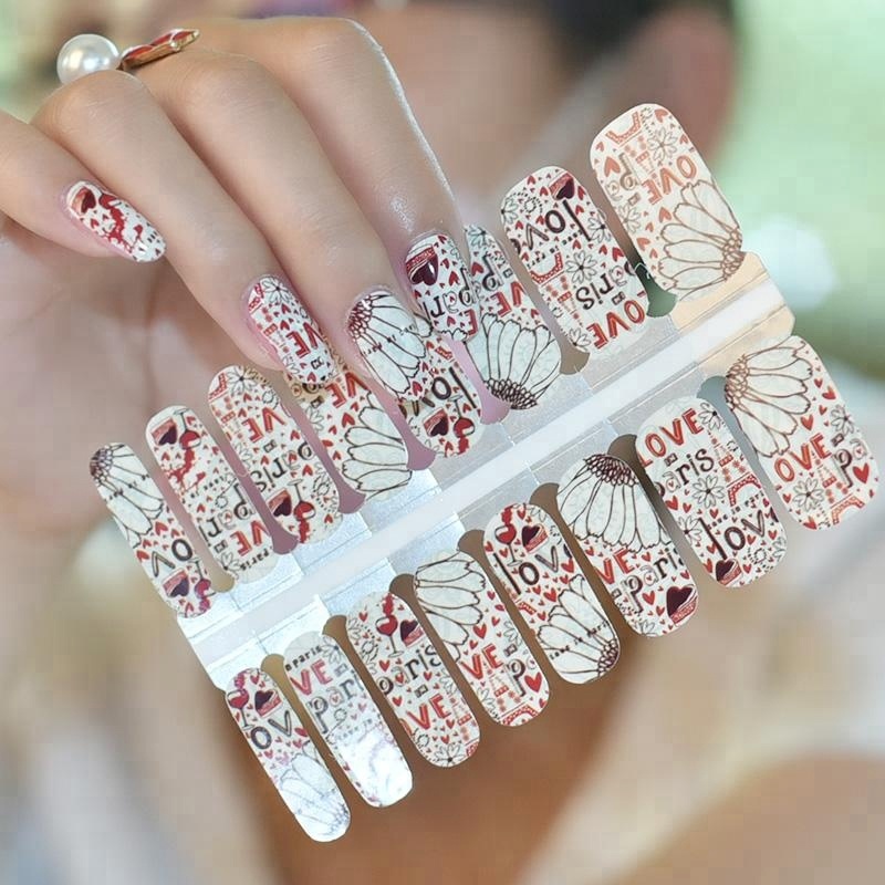 2023 дизайнов наклеек для ногтей полный лак для ногтей Обертывания